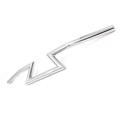 Image de 7/8&quot;22mm Moto Guidon Drag Z Bar pour Bobber Tracker Chopper Rétro Vintage Café Racer (Chrome)