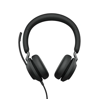 Image de Jabra Evolve2 40 Casque PC Stereo Écouteurs Certifié Microsoft Teams à Réduction du Bruit avec Technologie d&#039;Appel 3 Microphones Câble USB A Noir