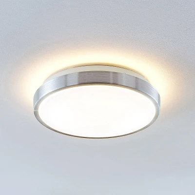Image de LED Plafonnier Emelie (Moderne) en Gris Métal e. a. pour Salon &amp; Salle à manger (1 lampe,à), Eclairage LED, Lampe Luminaire Plafonnier, Plafond, Eclerage Interieur