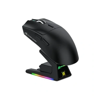 Image de ATTACK SHARK X1 Gaming Mouse with Touchpad RGB Charging Dock, PixArt PAW3395PRO Sensor, BT/2.4G Wireless/Wired Mouse, 40000 DPI, 53g Superlight Gamer Mice for Win11/Xbox/PS/Mac (Black)