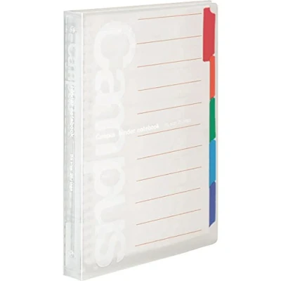 Image de Kokuyo Binder Notebook Classeur B5, 26 Anneaux, Ouverture Switch, Capacité 100 Feuilles, Fabriqué au Japon, Transparent P333NT