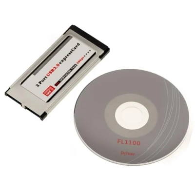Image de KALEA INFORMATIQUE Carte Express Card 34mm EXPRESSCARD 34 vers USB 3.0 2 Ports USB3 SUPERSPEED 5G avec Chipset Fresco Logic FL1100 Compatible Windows et Mac