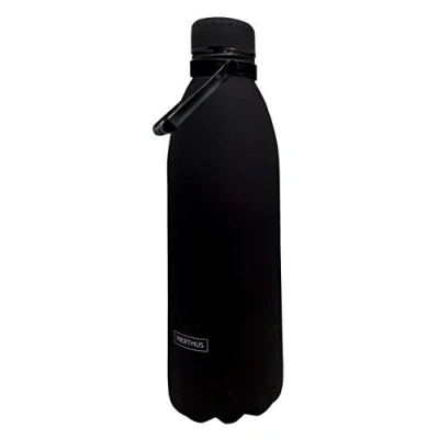 Image de NERTHUS Fih 622 Flasque Double Paroi pour Chaud et Froid en Acier Inoxydable 1500 ML sans Bpa Bouchon Hermétique 18/8 Noir