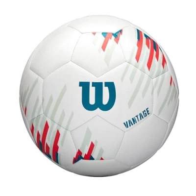 Image de Wilson Ballon de Football NCAA VANTAGE, Matériau en TPU composite, Blanc/Bleu vert