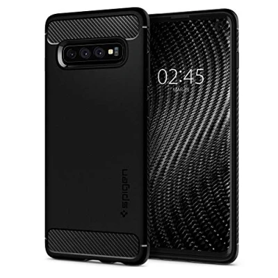 Image de Coque Samsung Galaxy S10 Silicones et TPU (doux) Spigen silicone/Coque Étui téléphone Noir Shockproof