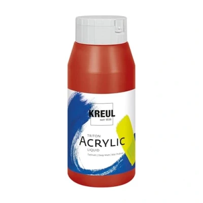 Image de Kreul 17024 Solo Goya Triton Peinture Acrylique Carmin, Flacon de 750 ML, séchage Rapide et Mat, à Base d&#039;eau, qualité Studio, Bon Pouvoir Couvrant rendement