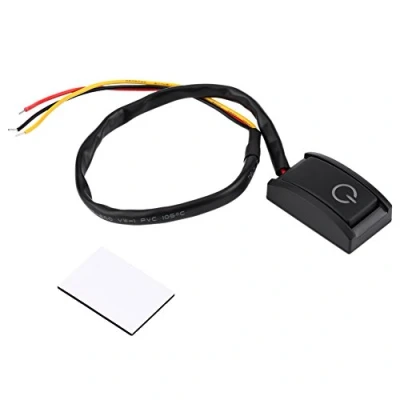 Image de bouton 12V on off etanche,interrupteur autoradio,Commutateur de collant voiture, Commutateur type pâte universel replacement pour 200mA