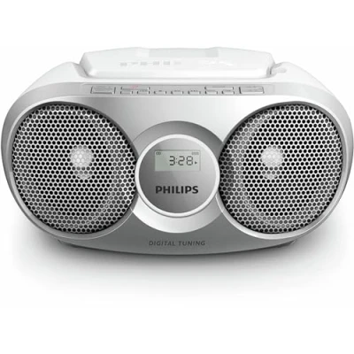 Image de Philips Audio Az215S Lecteur CD Portable (Facile Ã Utiliser pour Enfants Radio FM Entrée Auxdio) Argent