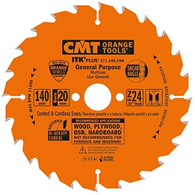 Image de CMT ORANGE TOOLS 271.140.24H LAMES CIRCULAIRE ULTRA ITK HW 140X1.8/1.2X20 (+16) Z24 ATB+S