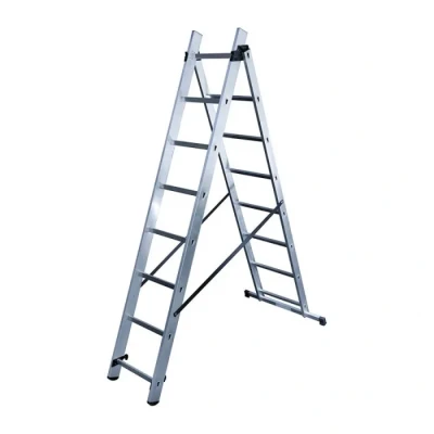Image de HAILO Echelle transformable 2 plans 2x8 échelons 4m50 en aluminium HobbyStep
