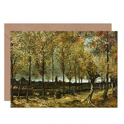 Image de Artery8 Vincent Van Gogh Poplars Near Nuenen Fine Art Greeting Card Plus Envelope Blank Inside