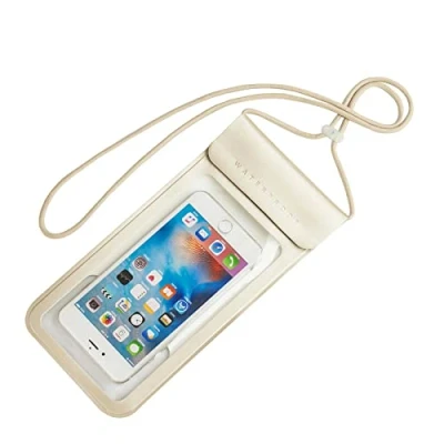 Image de Baikeen Pochette étanche Pour téléphone IPX8 iPhone 14 Plus/14 Pro Max/13 Pro/13/12 Max/11 Max/Xs Max à 17,5 cm natation, kayak (doré)