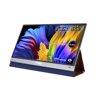Image de ASUS Zenscreen OLED MQ16AH Ecran PC Portable 15,6&quot; FHD Télétravail ou Gaming Alimentation et Affichage Via USB C/Micro HDMI Dalle 1920x1080 1ms Delta E&lt; 2 pour Notebook