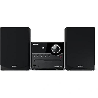 Image de Sharp XL B512(BK) Micro chaîne Sound System stéréo avec Radio FM, Bluetooth v5.0, CD MP3, Lecture USB, Haut parleurs en Bois et 45 W Noir