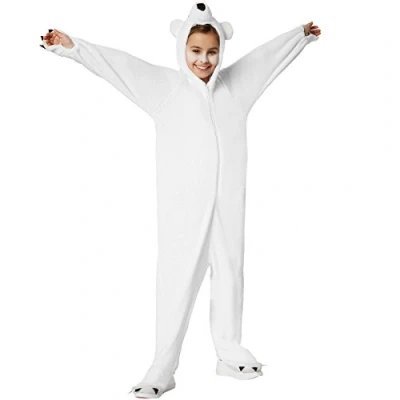 Image de TecTake dressforfun Déguisement d’ours Polaire pour Enfants, Capuche avec un Nez, des Yeux et Oreilles (128 no. 301552)