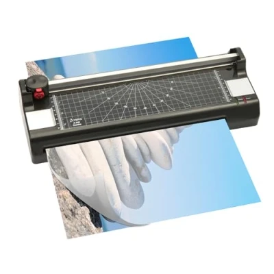 Image de Olympia A 340 Combo Plastifeuse avec massicot, 2 en 1, pour format max. DIN 3 (330 mm), température: chaud/froid, Noir/Argenté