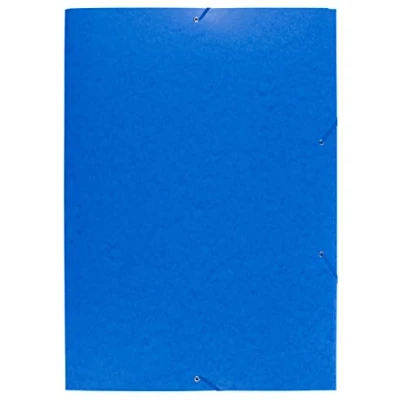 Image de Exacompta Réf. 59652E 1 chemise à élastiques pour grand format pochette 3 rabats en carte lustrée 600 g/m2 dimensions 62 x 44 cm documents au A2 couleur bleu