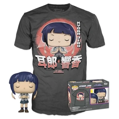 Image de Funko Pop! &amp; Tee: MHA Jirou with Mic Medium My Hero Academia T Shirt Vêtements avec Une Figurine en Vinyle à Collectionner Idée de Cadeau Jouets et Top Manches Courtes Les Hommes