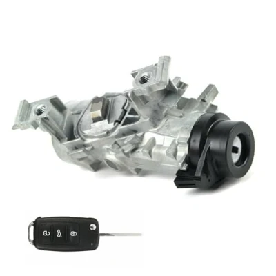 Image de Neiman Antivol de Direction avec Interrupteur d&#039;Allumage, Barillet ET 1 Clé Programmable compatible A1 A3 Q3 TT ALTEA IBIZA V LEON TOLEDO SUPERB YETI BEETLE CADDY EOS GOLF POLO 1K0905851B