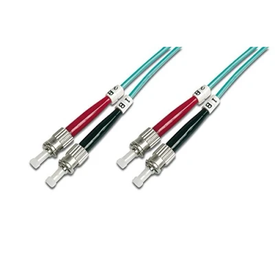 Image de DIGITUS DK 2511 10/3 Câble À Fibre Optique OM3 10 m ST à Duplex 1/10/40/100 Gbit/s MM Multimode LAN Type De : 50/125 Turquoise (Aqua)