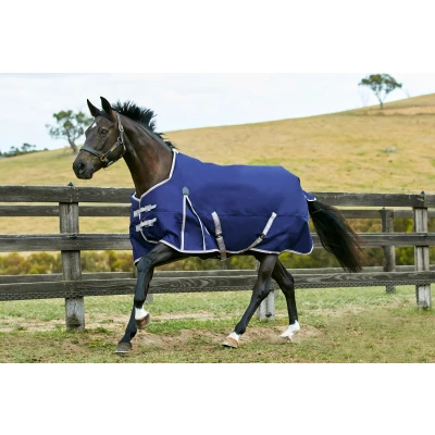 Image de Weatherbeeta Lite Plus Turnout Rug Comfitec Essential Support Cou 0g Navy/Silver/Red 105/155