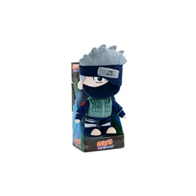 Image de Peluche des Personnages de Naruto 30cm Naruto, Kakashi, Sasuke, Kurama, Six Path Édition Collection Qualité Super Soft (Kakashi avec Display)