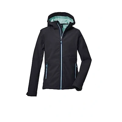 Image de killtec Fille La veste softshell à capuche/veste d&#039;extérieur est déperlante KOW 168 GRLS SFTSHLL JCKT, black, 128, 40925 000