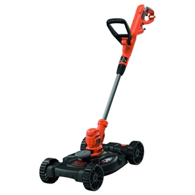 Image de BLACK+DECKER Outil 3 en 1 Filaire 550W : Coupe Bordures, Dresse Bordures et Tondeuse, 30 cm, Polyvalent avec 2 Poignées Roue de Guidage, Hauteurs 40 60 mm, BESTA530CM QS Noir