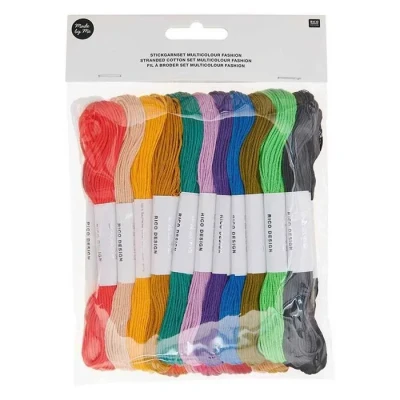 Image de Assortiment de fils à broder Rico Design, Multicolor, 24 pc. Pastel