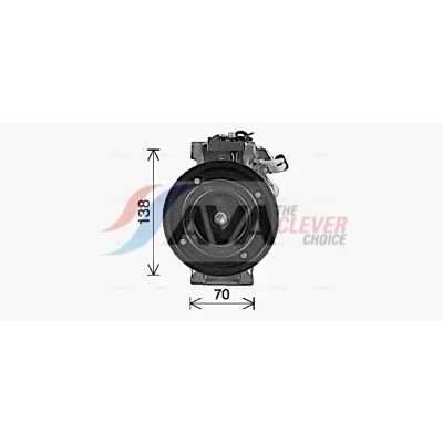 Image de PRASCO MSAK737 Compresseur De Climatisation 6SAS14C 12 PAG 46 YF 1234yf, R 134a avec embrayage magnétique MERCEDES BENZ: GLA, Classe A, B