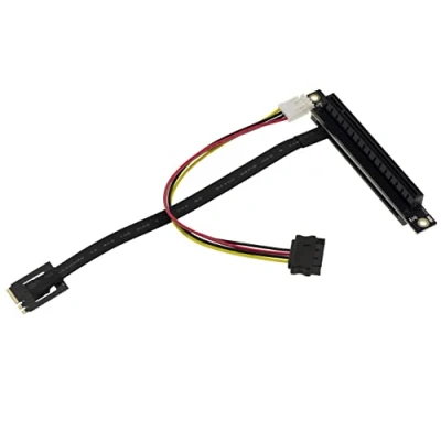 Image de Adaptateur riser PCIe Gen 3.0 x16 vers port M2 E A Key, longueur de la nappe 20cm
