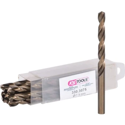 Image de KS TOOLS 330.3075 Forêt spiralé pour métal 109, 69 130 découpe à droite Métal, Bois, Matière plastique, Acier rapide