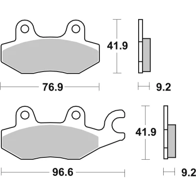 Image de TRW Sinter Maxi Scooter MCB663SRM Jeu de plaquettes frein