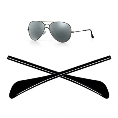 Image de HiCycle2 Embouts de bras rechange pour lunettes soleil Ray Ban Aviator RB3025, BC01 noir, Common