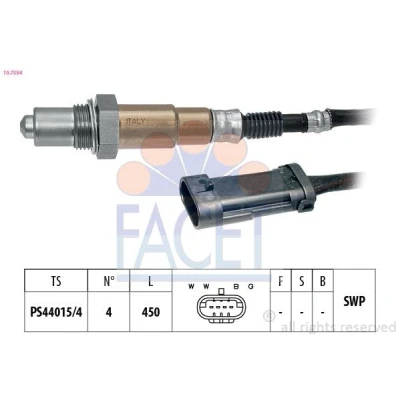 Image de EPS 1.997.594 Sonde lambda Made in Italy OE Equivalent chauffé, planaire, Filetage prégraissé RENAULT: CLIO 2, TWINGO 1, 3