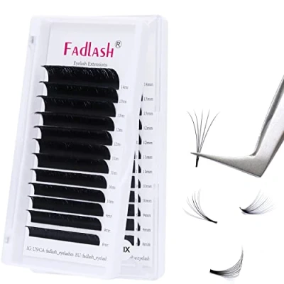 Image de Extension de Cils Volume C Curl 0,07mm 8 14mm Mix Easy Fan Lash 5D, 6D 20D Russe Professionnel