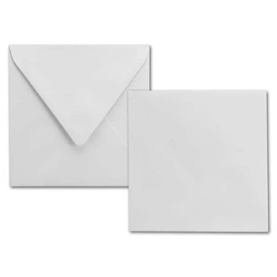 Image de Gustav Neuser Enveloppes blanc Carré Difficile en papier épais 100 g/m² 150 x mm nassklebung QUALITÉ marque : neuserÀ patte gommée 50 Umschläge éclatant