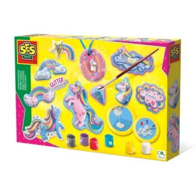 Image de SES Creative 01359 kits de loisir creatif licornes en plâtre pour enfants