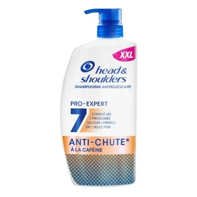 Image de Head &amp; Shoulders Shampooing anti pelliculaire Pro Expert 7 Défense contre les chutes de cheveux avec pompe à caféine 800 ml Combat problèmes cuir chevelu pour une protection complète du