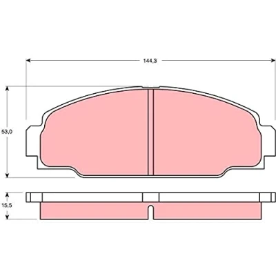 Image de TRW GDB3090 Jeu de plaquettes frein non préparé pour indicateur d&#039;usure TOYOTA: Dyna 150 Сamion à Plateau/Сhâssis