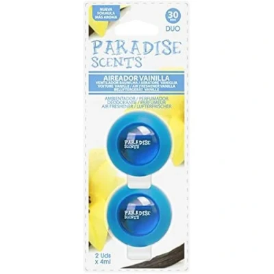 Image de Désodorisant PARADISE SCENTS Pack Duo Parfum de Vanille 60 Jours Fraîcheur Pour Voiture