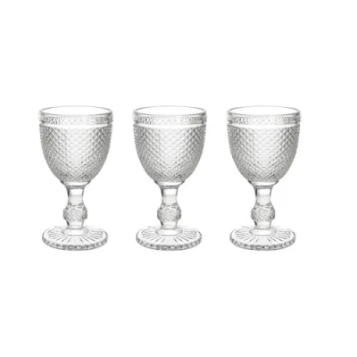 Image de Tognana Diamond Lot de 3 verres à pied en verre transparent 280 cc