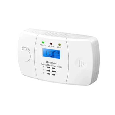 Image de HEIMAN Détecteur de Monoxyde Carbone CO avec Batterie échangeable et Bouton Test Voyant d&#039;état LED, Capteur 10 Ans