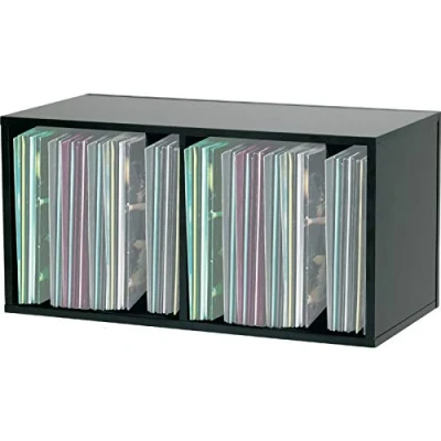 Image de Glorious Record Box black 230 peut contenir jusqu&#039;à disques de 12 pouces, avec paroi séparation, empilable d&#039;autres Box, noir