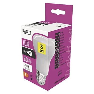 Image de Les emos zq7141 A + +, ampoule LED Classic R63, blanc neutre, verre, 10 W, E27, transparent, 6, 5 x 11, cm