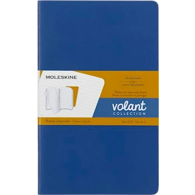 Image de CAHIER VOLANT GRAND FORMAT LIGNE BLEU MOUTARDE 2EX