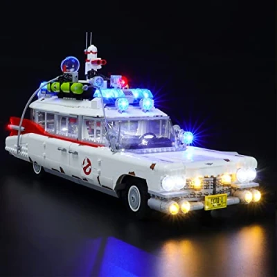 Image de YEABRICKS LED Lumière pour Lego 10274 Creator Expert Ghostbusters ECTO 1 Modèle de Blocs Construction (Ensemble Non Inclus)