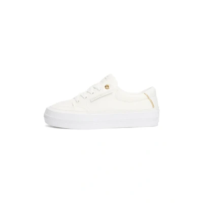 Image de Tommy Hilfiger Essential VULC Baskets basses, Femme, Taille: 36, Ecru Coton