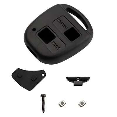 Image de Konuooer Télécommande de Voiture avec 2 Boutons en Caoutchouc pour Aygo Corolla Yaris RAV4 Prado Avensis Land Cruiser Previa Echo Tarago Alphard