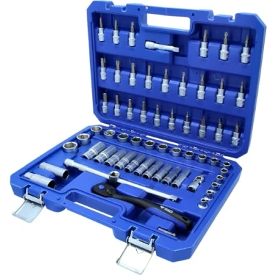 Image de Brillant Tools Coffret de douilles et cliquets 3/8&quot;, 61 pcs, Bleu/Noir, One Size